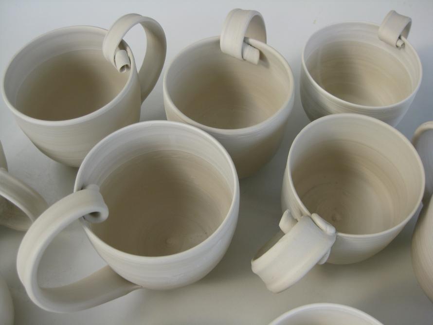 teapot, celadon, porcelain, hand thrown, parps island, greek island potters, ceramics,